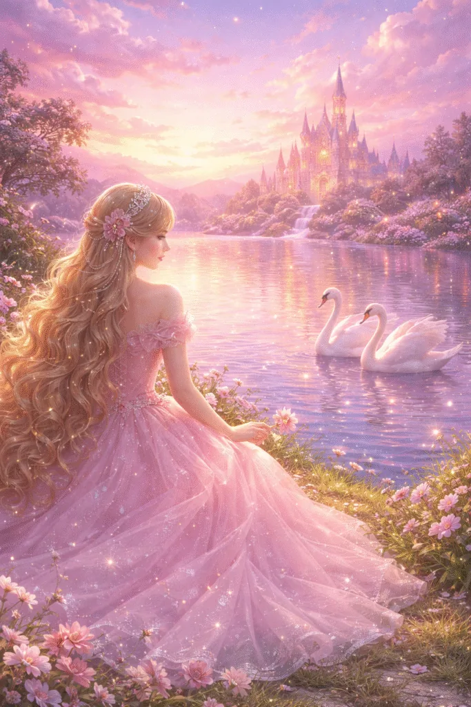 Princess glowing lake - Cute Disney Wallpapers for Mobile - Dreamy Aesthetic