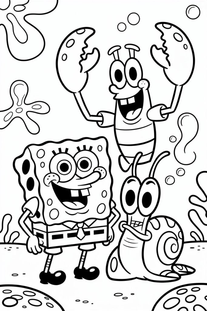 Spongebob Design 10 - Spongebob Coloring Pages Free Printable for Kids
