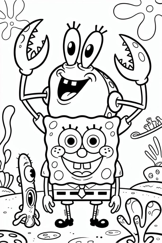 Spongebob Design 11 - Spongebob Coloring Pages Free Printable for Kids