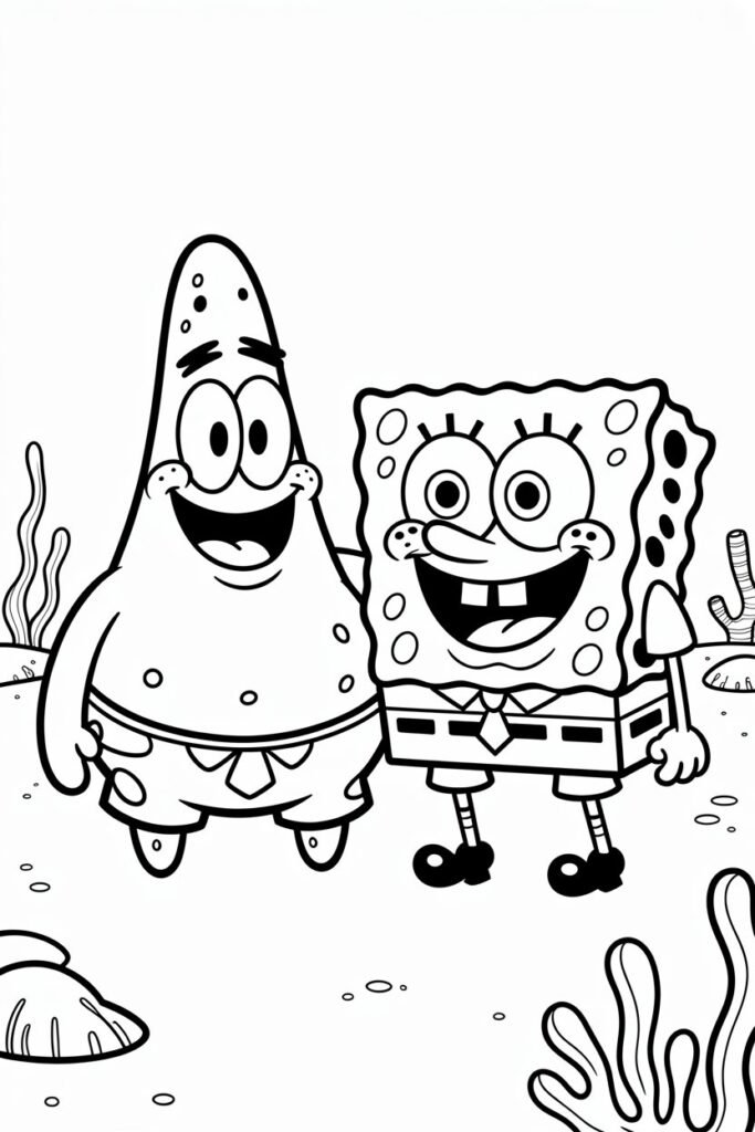 Spongebob Design 12 - Spongebob Coloring Pages Free Printable for Kids