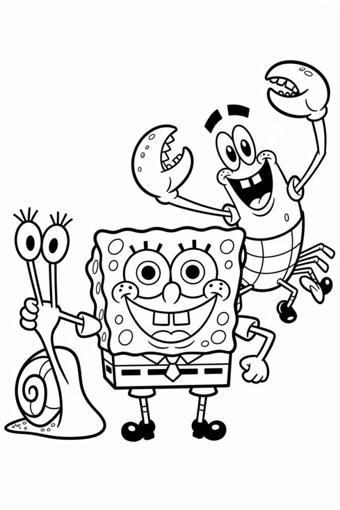 Spongebob Design 14 - Spongebob Coloring Pages Free Printable for Kids