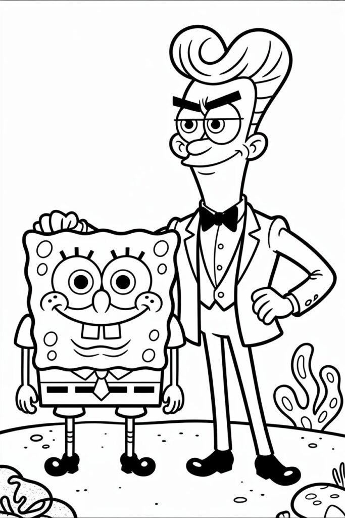 Spongebob Design 5 - Spongebob Coloring Pages Free Printable for Kids