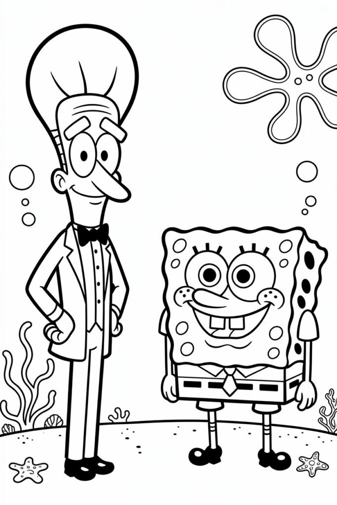 Spongebob Design 9 - Spongebob Coloring Pages Free Printable for Kids