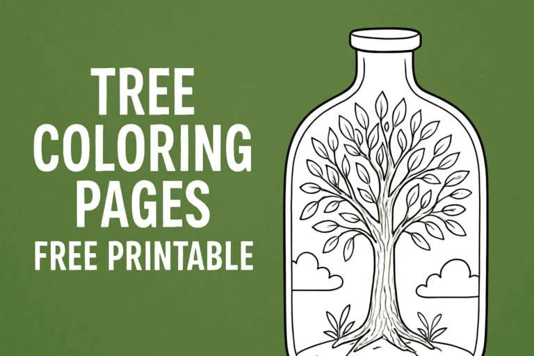 Tree Coloring Pages Free Printable for Kids & Adults – Natur