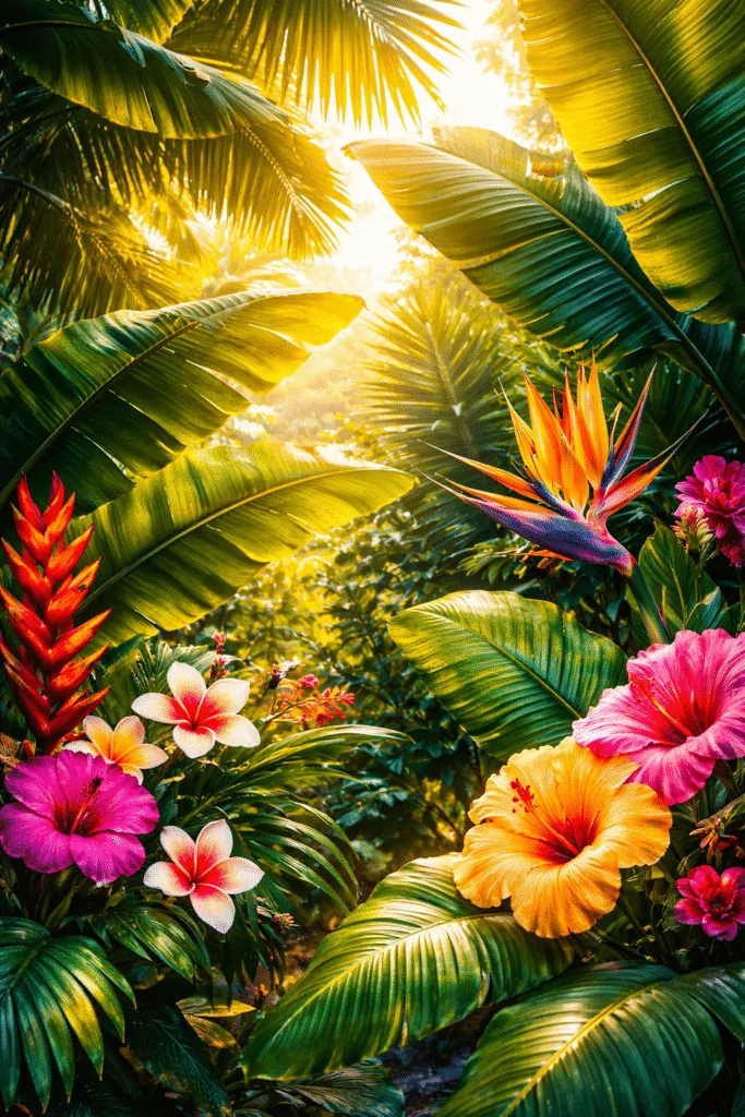 Tropical paradise full bloom - Aesthetic Wallpapers for Mobile - Cute iPhone