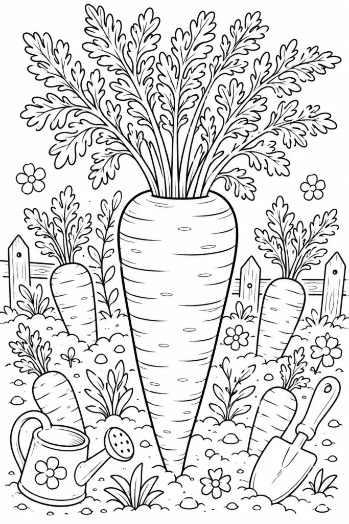 Vegetables Design 5 - Vegetables Coloring Pages Free Printable for Kids