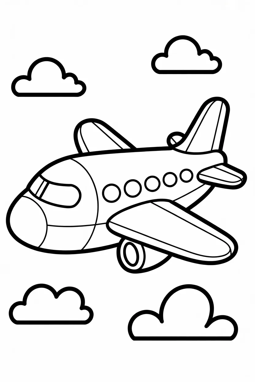 Aeroplane Design 2 - Aeroplane Coloring Pages Free Printable