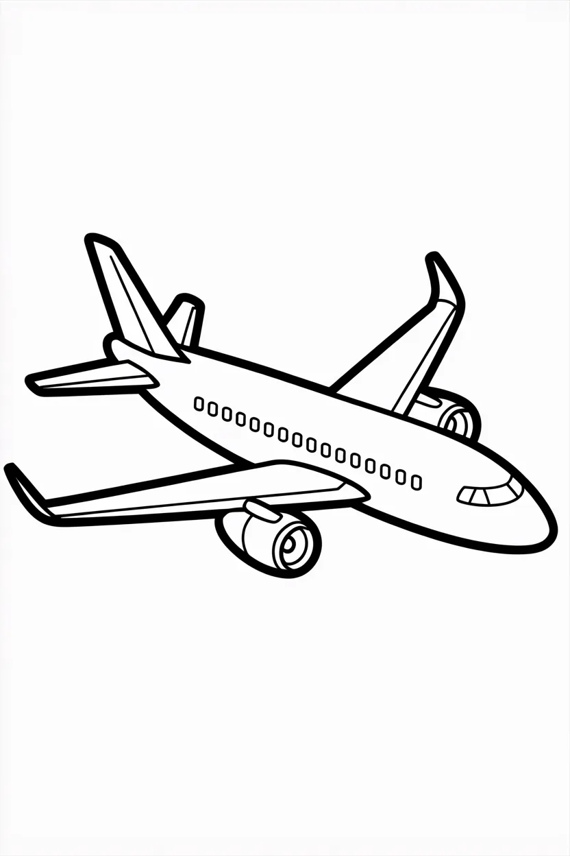 Aeroplane Design 3 - Aeroplane Coloring Pages Free Printable
