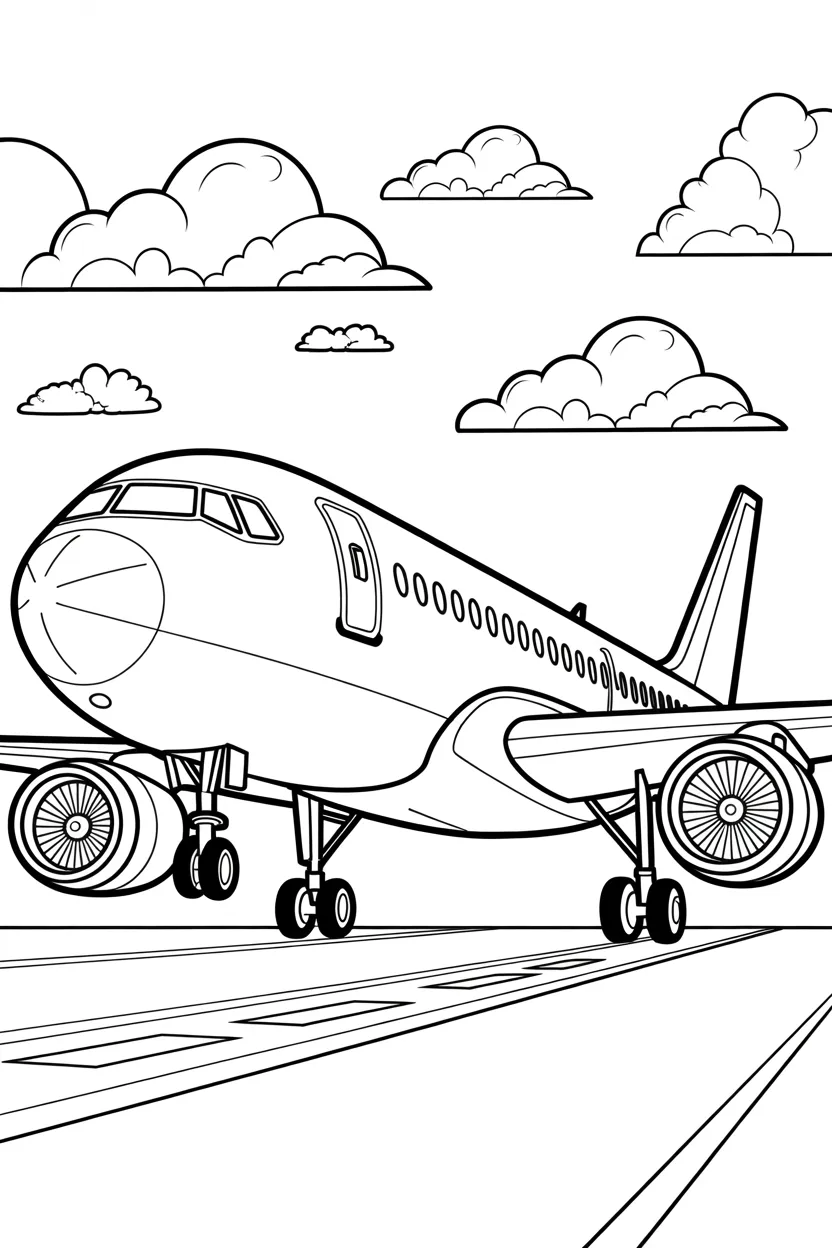 Aeroplane Design 4 - Aeroplane Coloring Pages Free Printable