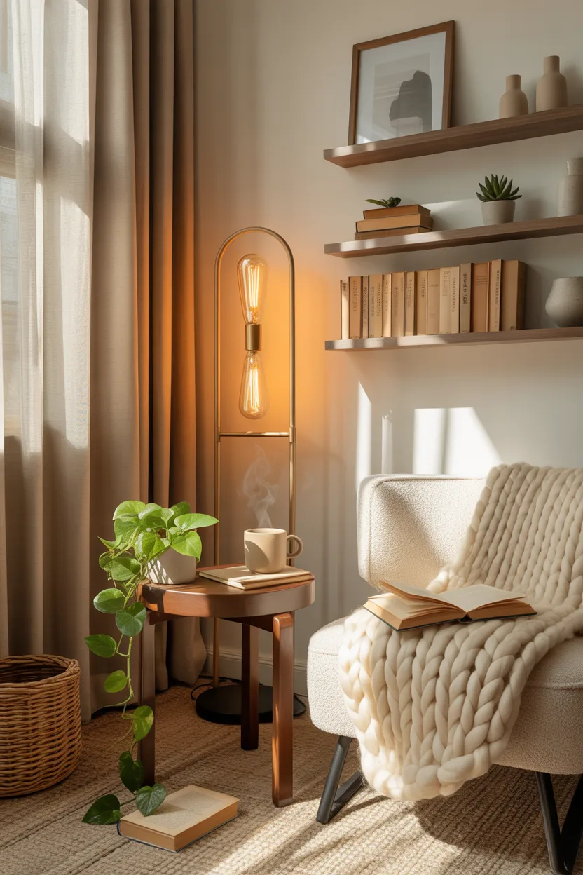 Aesthetic corner setup ideas Design 2 - Aesthetic Corner Setup Ideas: 5 Free Cozy & Cute Desk Inspo