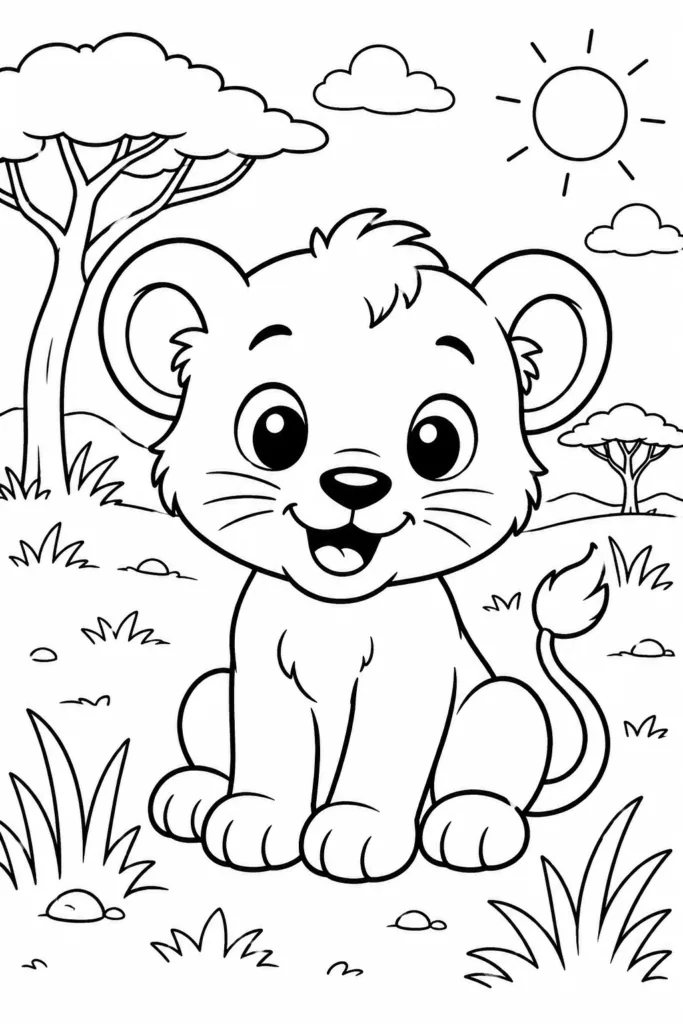 Aimals Design 5 - Animals Coloring Pages Free Printable for Kids