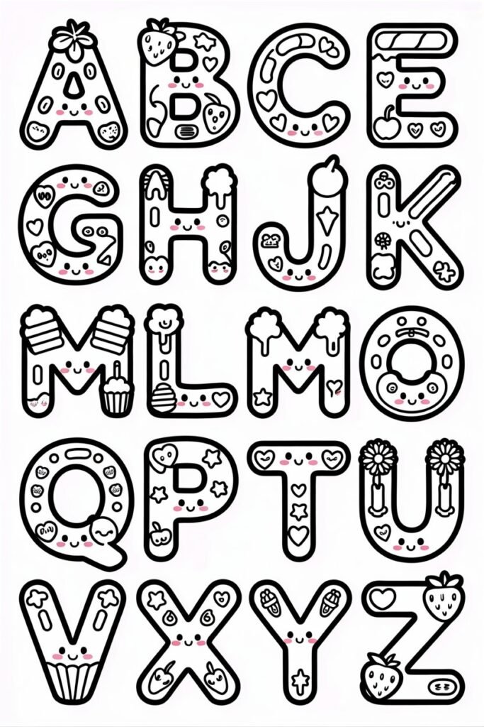 alphabet coloring pages