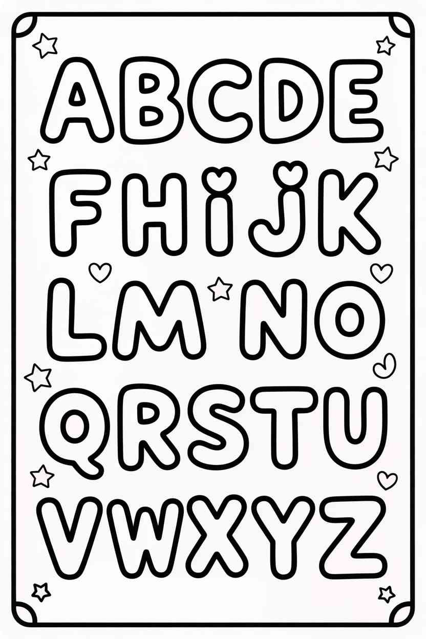 Alphabet - Alphabet Coloring Pages Free Printable – Fun Learning Activities for Kids (3)
