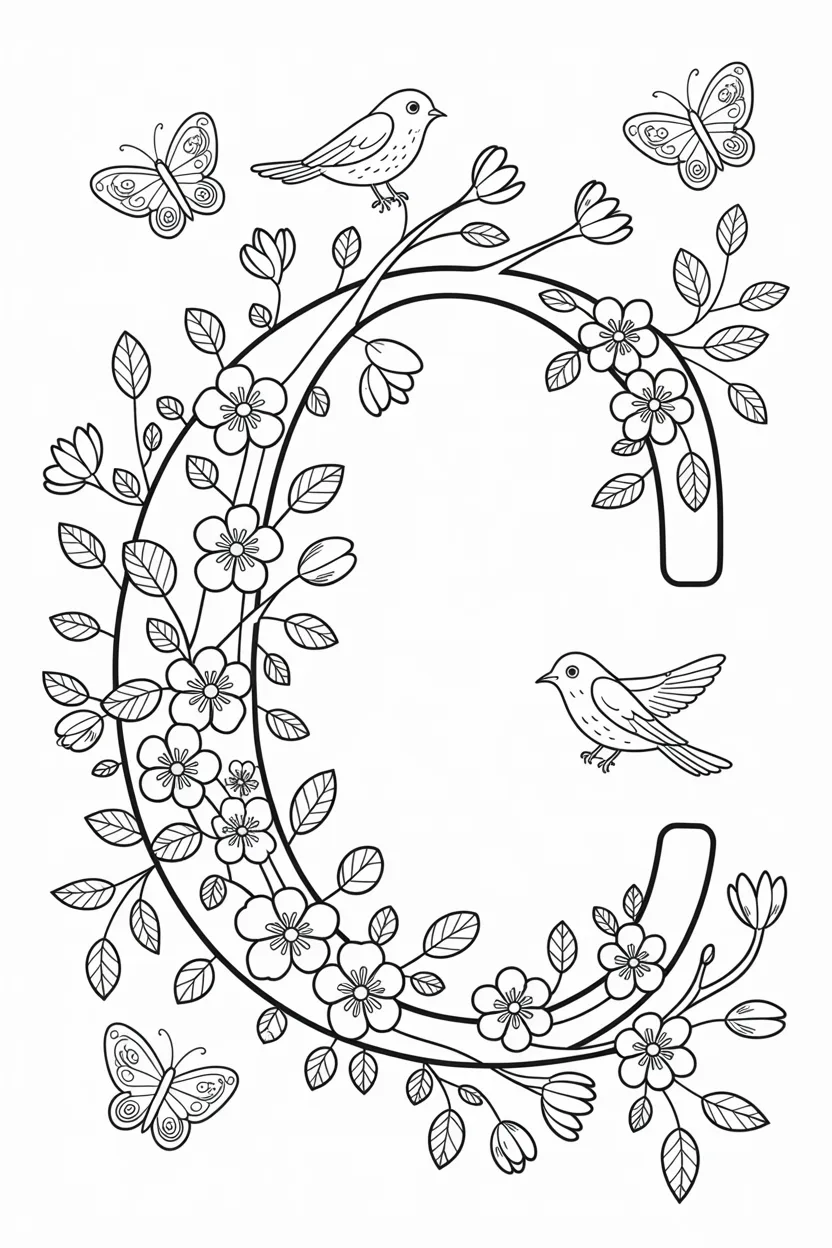 Alphabet letter Design 1 - Alphabet Letter C Coloring Pages Free Printable - Cute