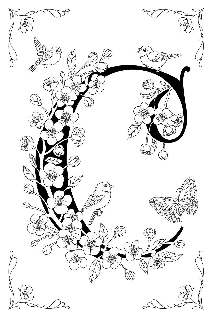 Alphabet letter Design 2 - Alphabet Letter C Coloring Pages Free Printable - Cute