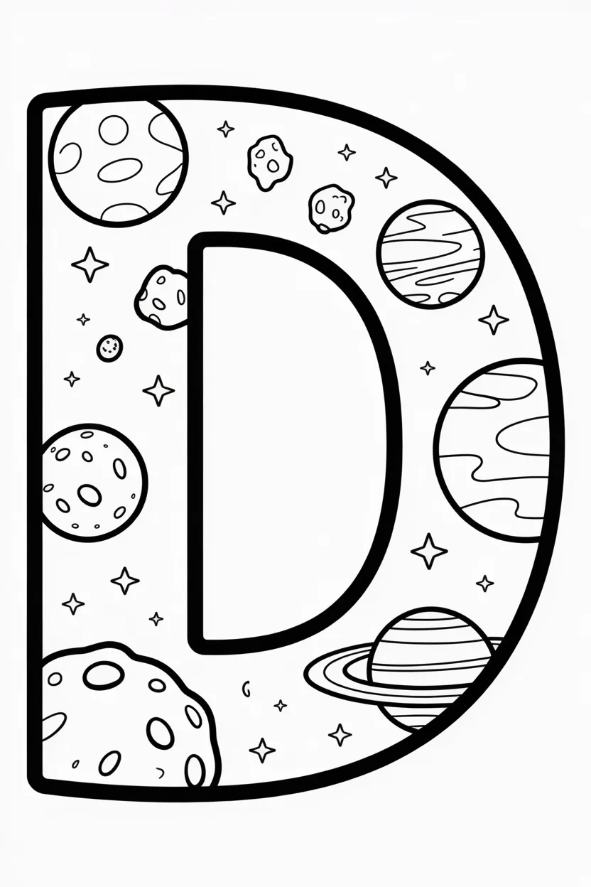 Alphabet letter Design 3 - Alphabet Letter D Coloring Pages Free Printable - Learning