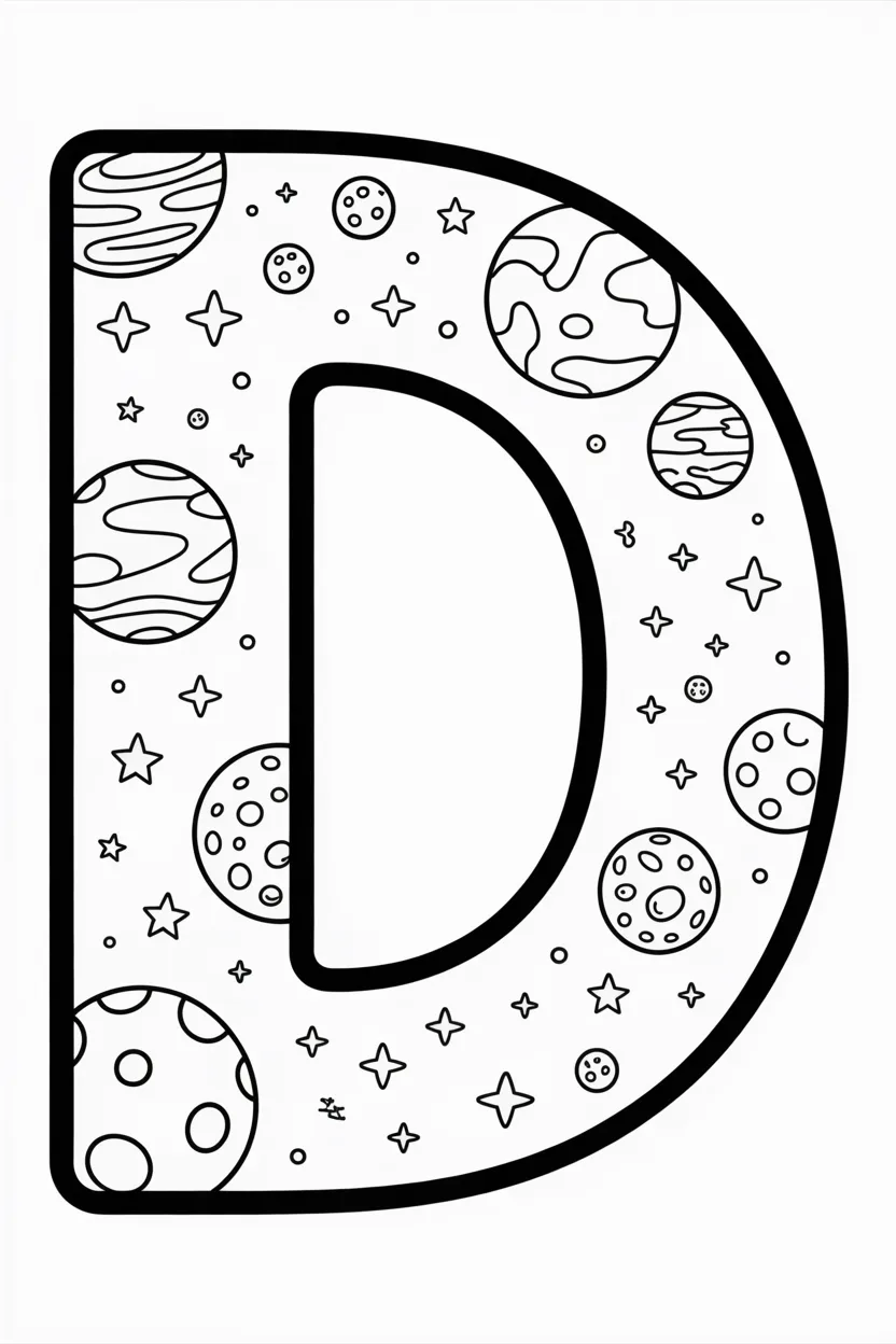 Alphabet letter Design 4 - Alphabet Letter D Coloring Pages Free Printable - Learning