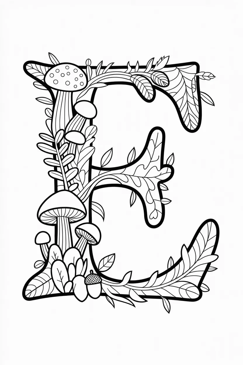 Alphabet letter Design 4 - Alphabet Letter E Coloring Pages Free Printable - Creative