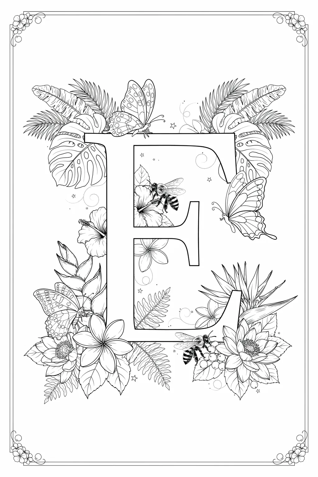 Alphabet letter Design 1 - Alphabet Letter E Coloring Pages Free Printable - Creative