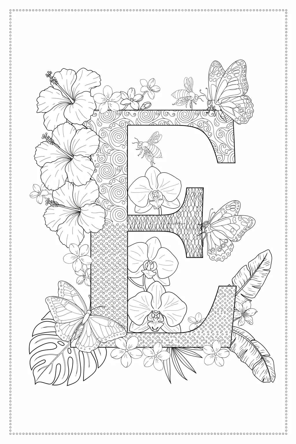 Alphabet letter Design 4 - Alphabet Letter E Coloring Pages Free Printable - Creative