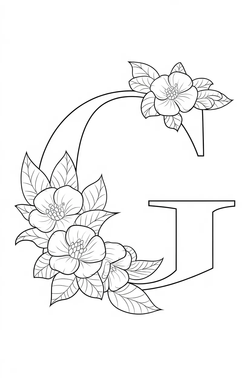 Alphabet letter Design 3 - Alphabet Letter G Coloring Pages Free Printable