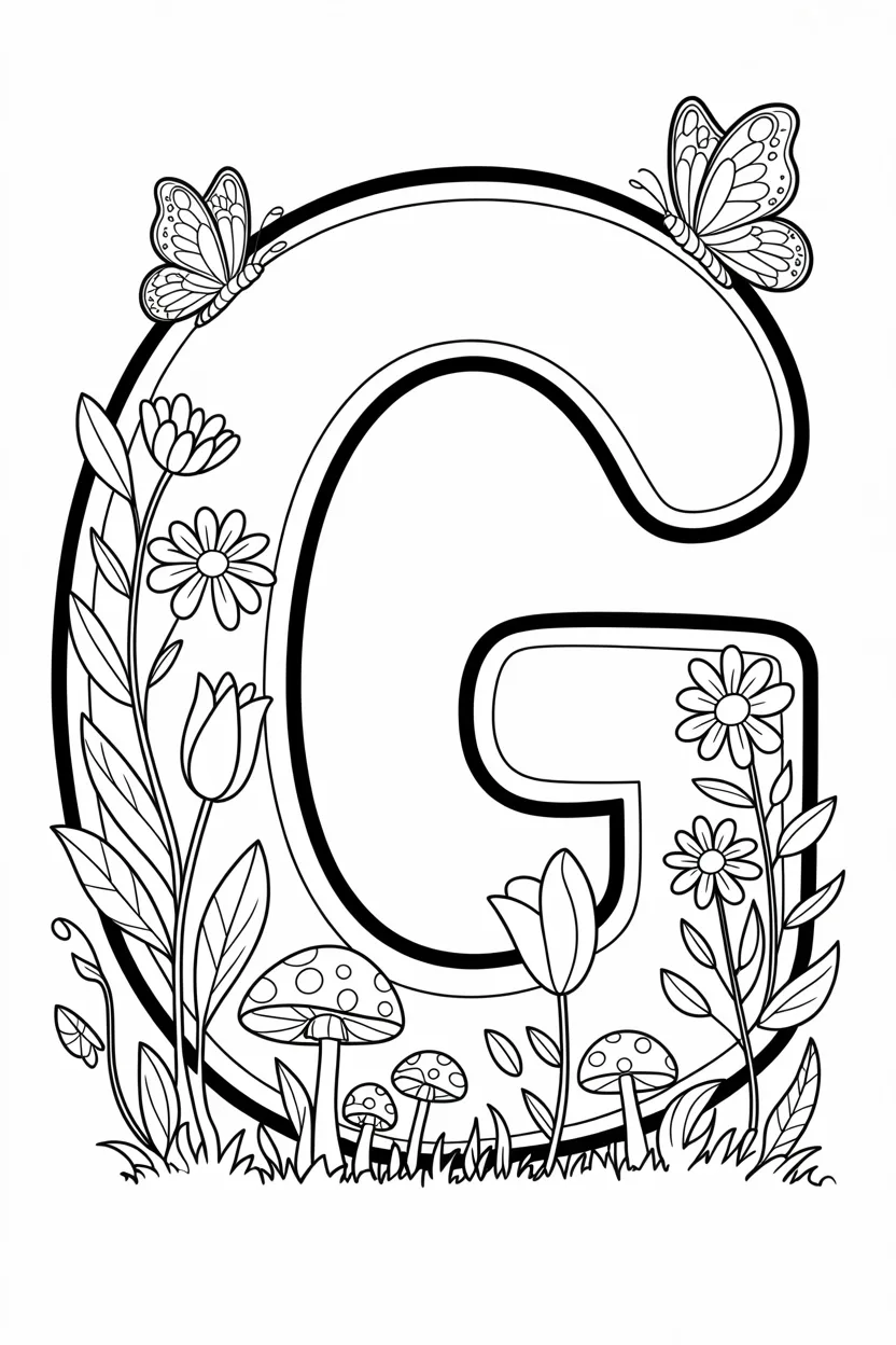 Alphabet letter Design 1 - Alphabet Letter G Coloring Pages Free Printable - Creative