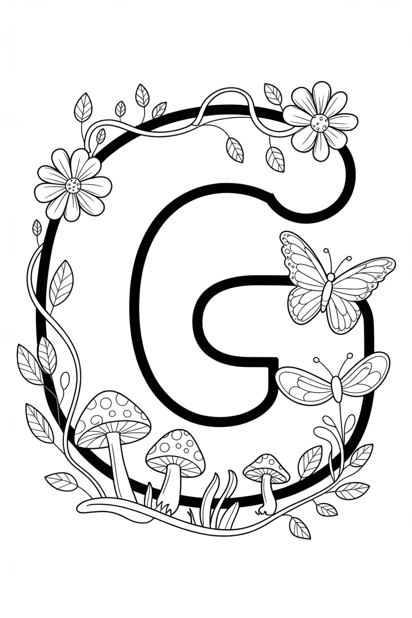 Alphabet letter Design 2 - Alphabet Letter G Coloring Pages Free Printable - Creative