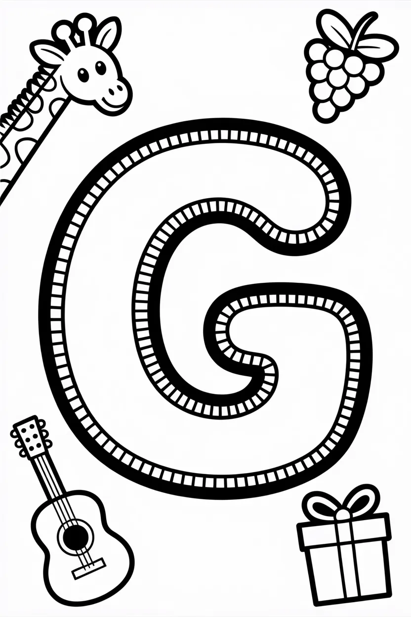 Alphabet letter Design 1 - Alphabet Letter G Coloring Pages Free Printable - Learning (3)