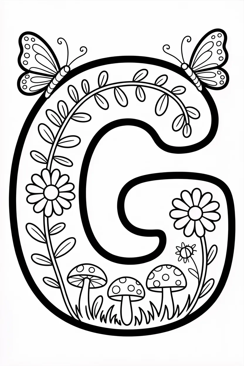 Alphabet letter Design 3 - Alphabet Letter G Coloring Pages Free Printable - Creative