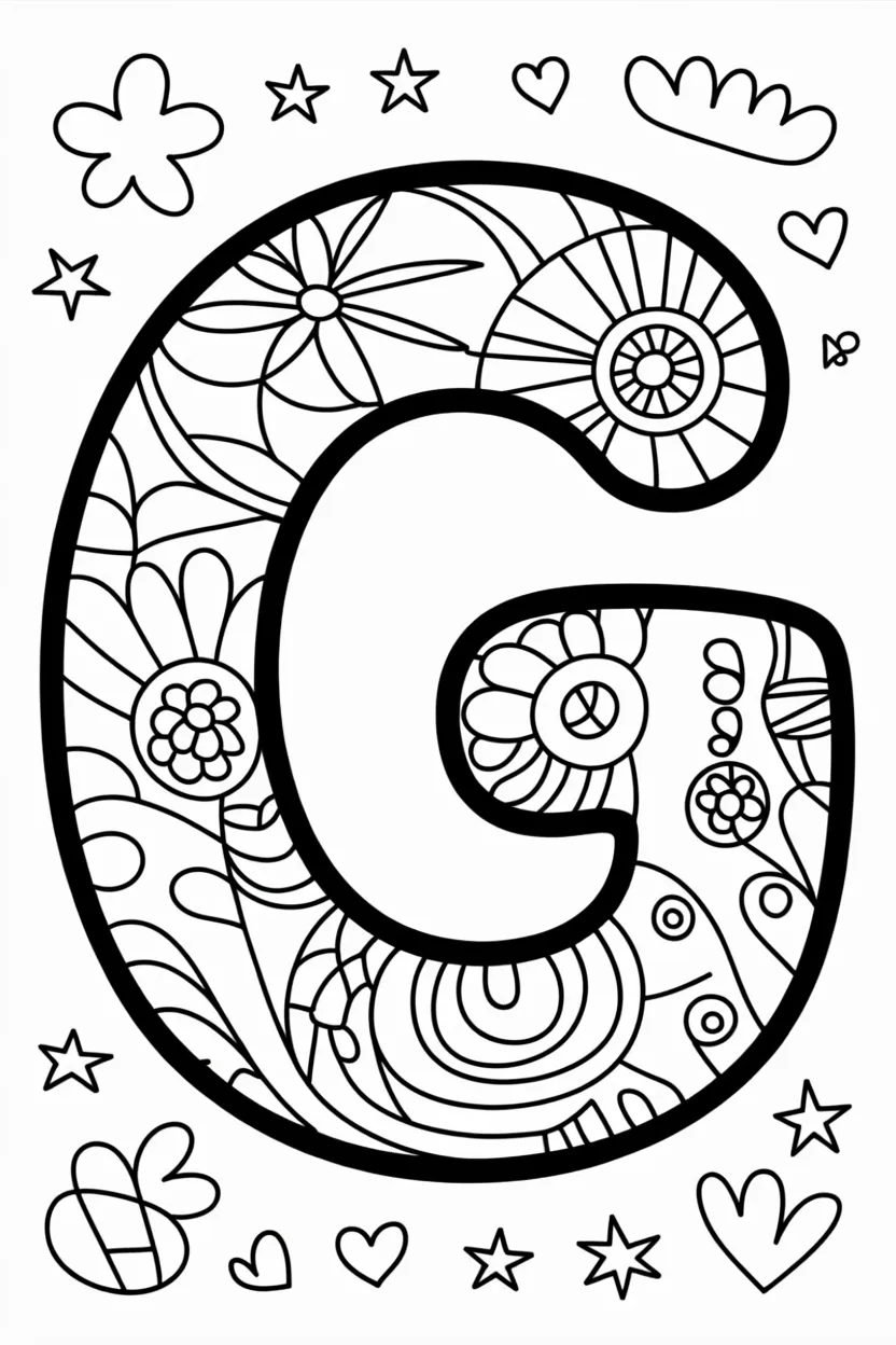Alphabet letter Design 1 - Alphabet Letter G Coloring Pages Free Printable - Learning (4)