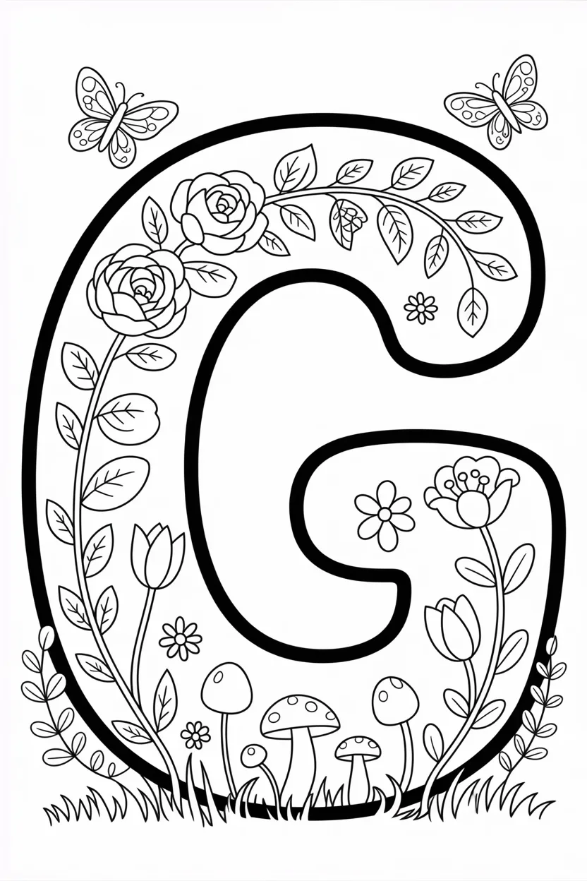 Alphabet letter Design 4 - Alphabet Letter G Coloring Pages Free Printable - Creative