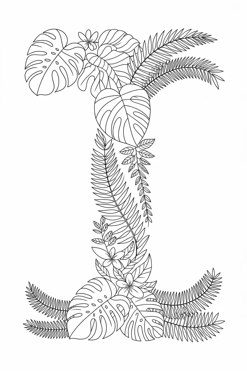 Alphabet letter Design 2 - Alphabet Letter I Coloring Pages Free Printable - Learning