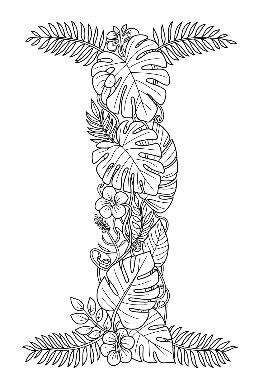 Alphabet letter Design 4 - Alphabet Letter I Coloring Pages Free Printable - Learning