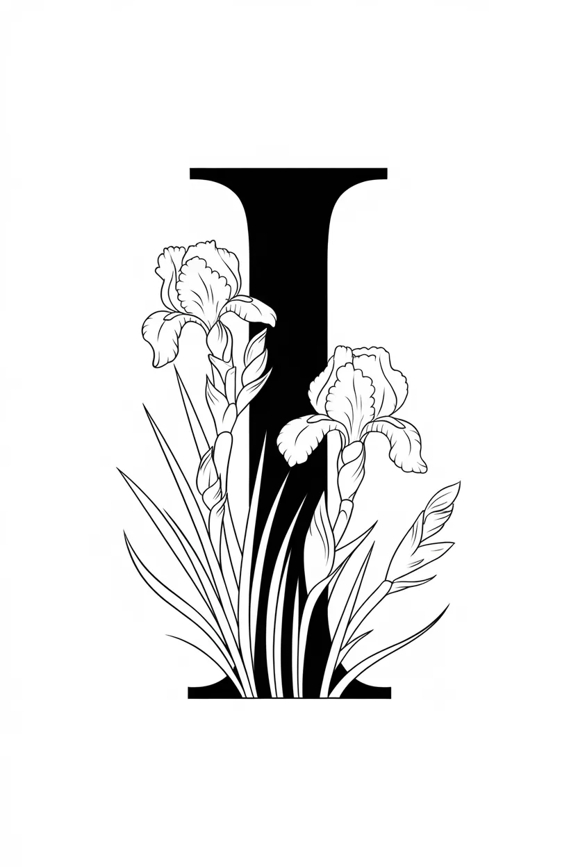 Alphabet letter Design 2 - Alphabet Letter I Coloring Pages Free Printable (3)