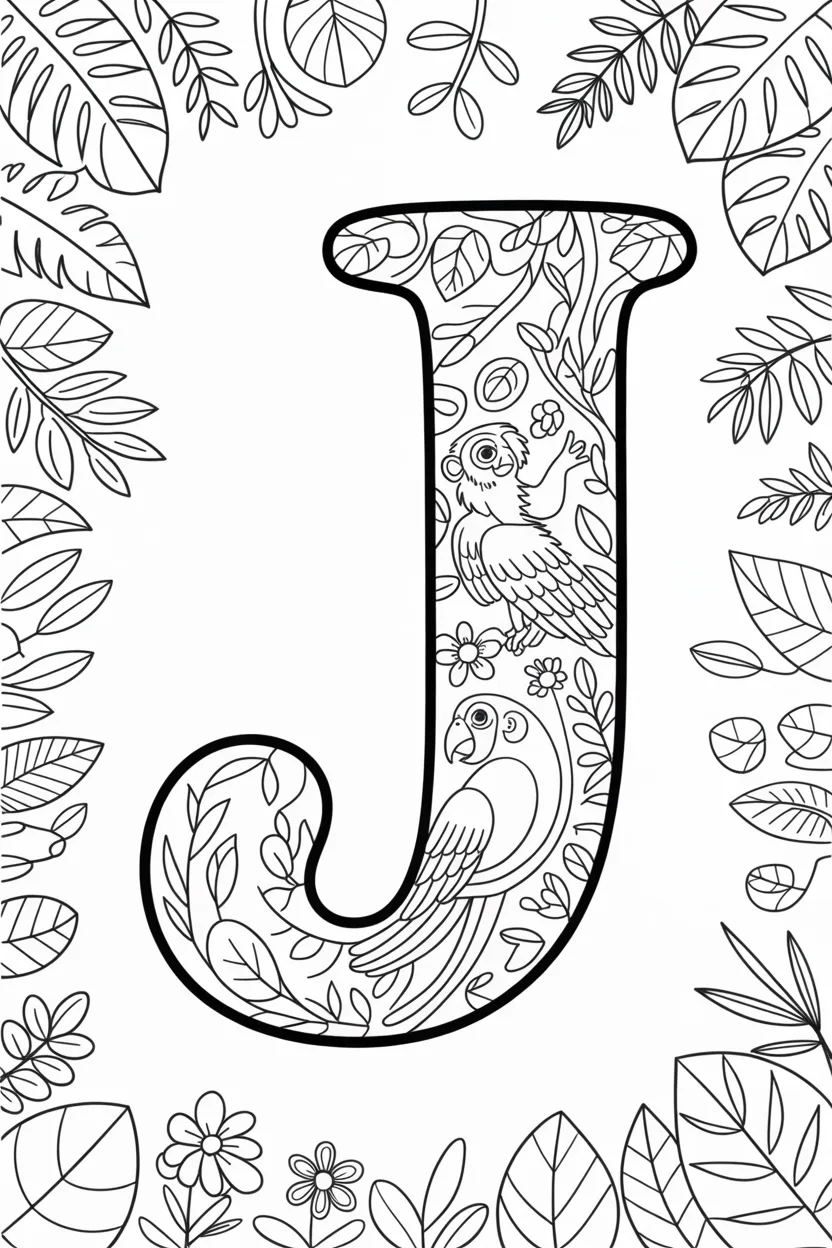 Alphabet letter jam - Alphabet Letter J Coloring Pages Free Printable
