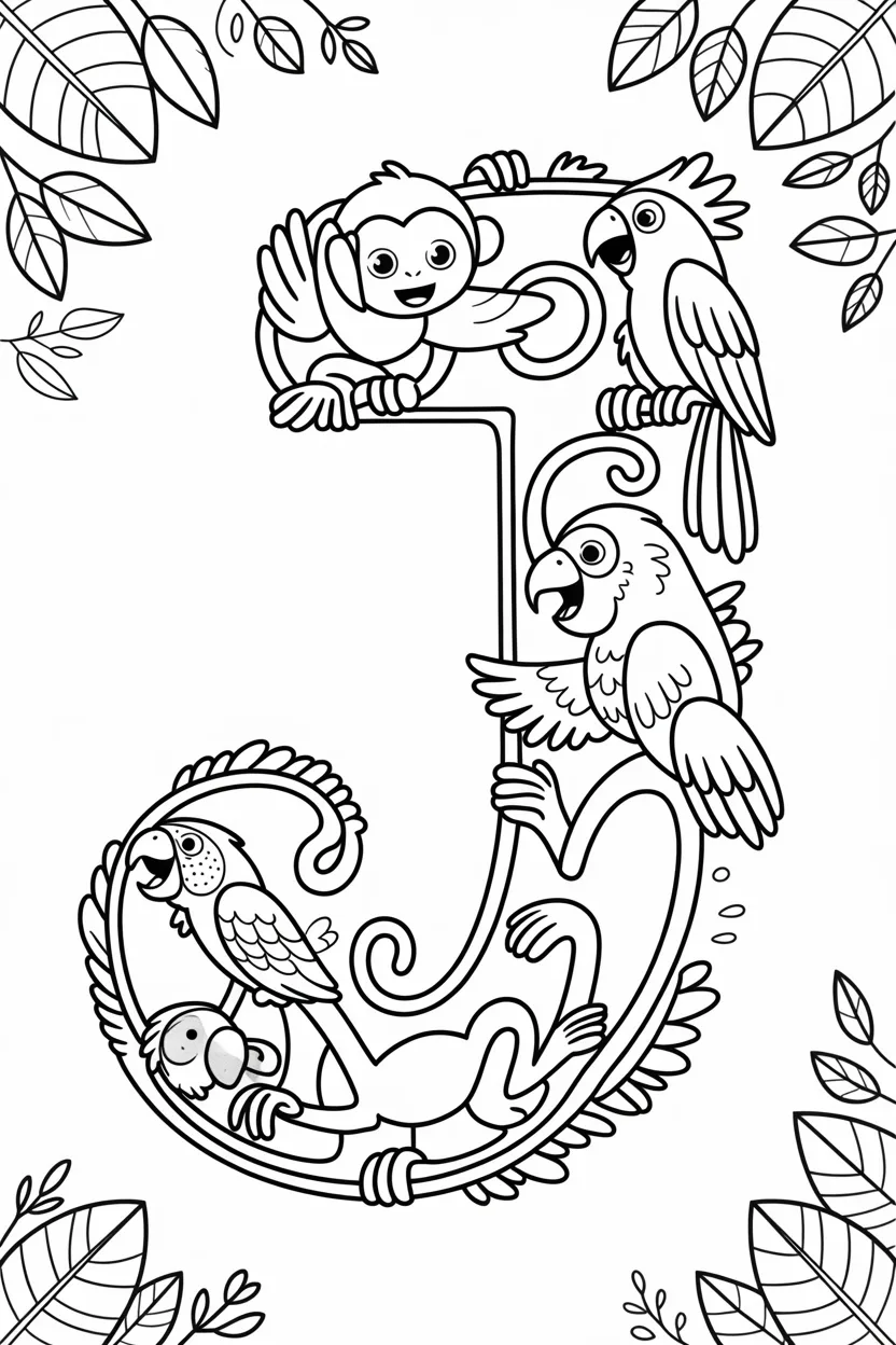 Alphabet letter juice - Alphabet Letter J Coloring Pages Free Printable
