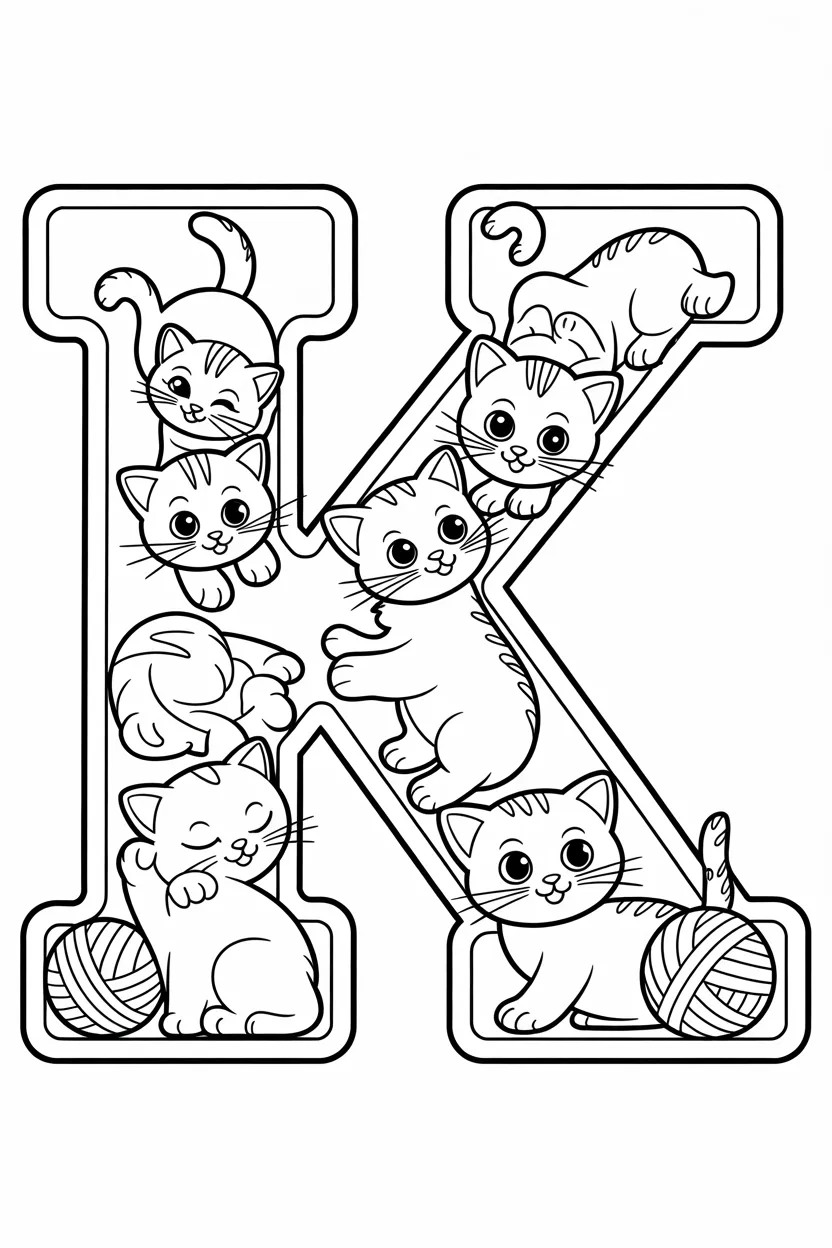Alphabet letter Design 1 - Alphabet Letter K Coloring Pages Free Printable - Preschoo