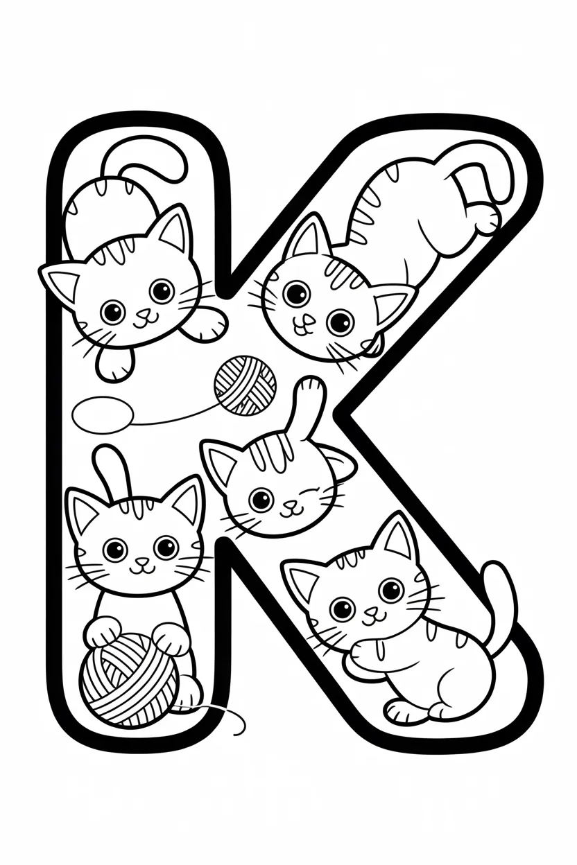 Alphabet letter Design 2 - Alphabet Letter K Coloring Pages Free Printable - Preschoo