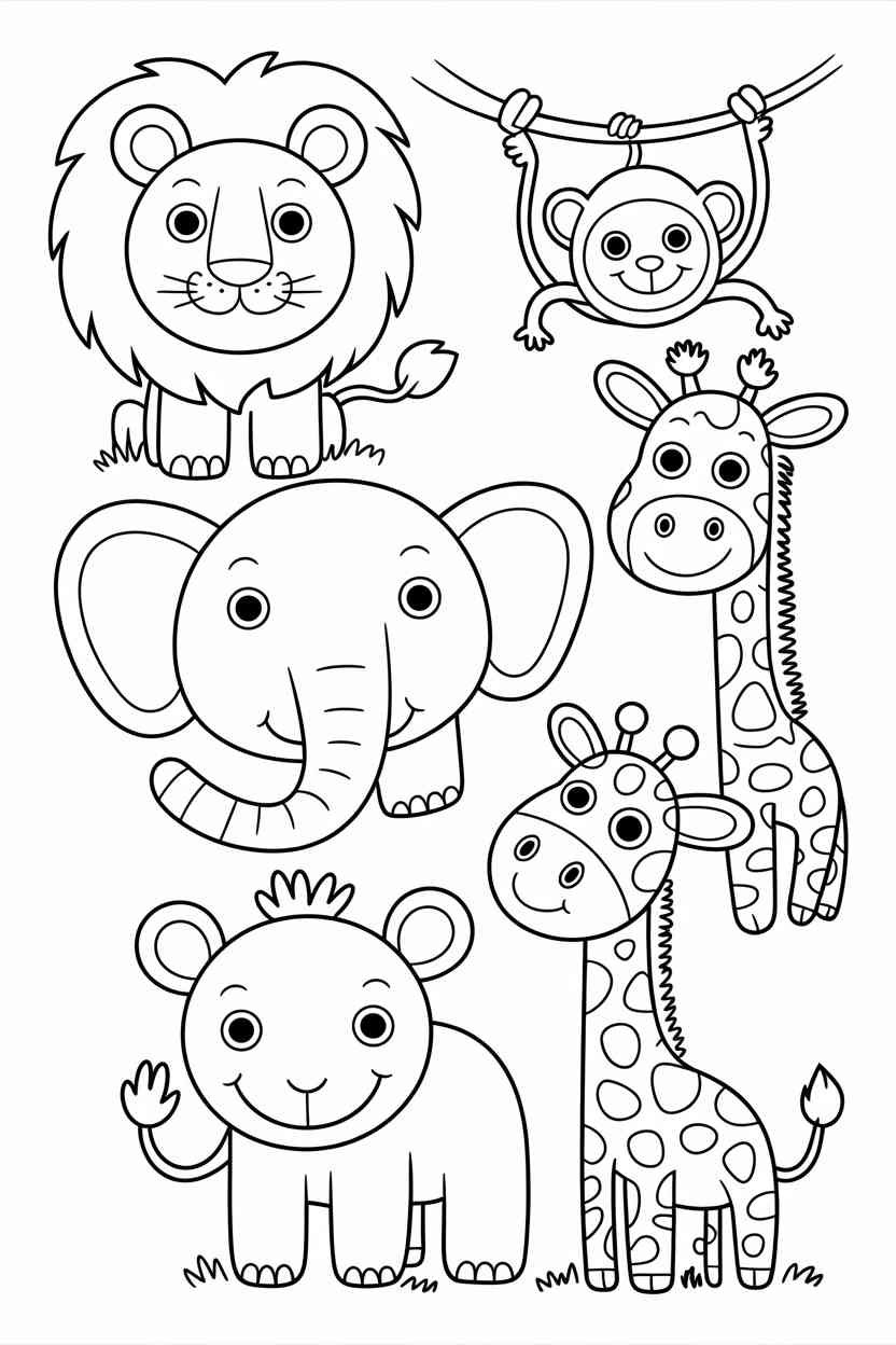 Animal fun - Animal Coloring Pages Free Printable – Fun, Easy & Educational for Kids