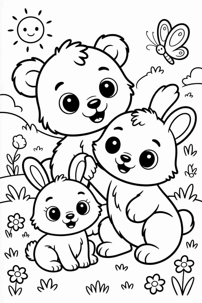 Animal fun - Animal Coloring Pages Free Printable — Fun, Learning & Hours of Screen-Free Creativity (3)