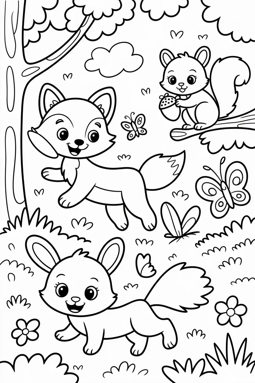 Animals deer - Animals Coloring Pages Free Printable for Kids