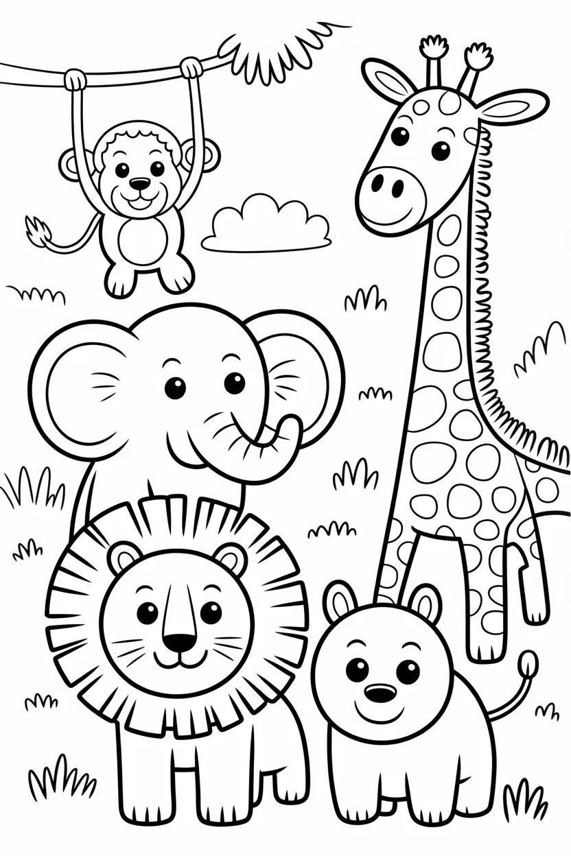 Animals rabbit - Animals Coloring Pages Free Printable for Kids