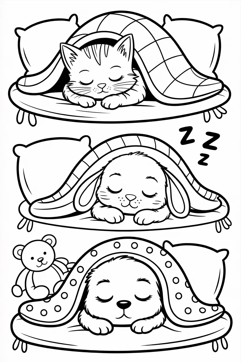 Baby animals Design 3 - Baby Animals Coloring Pages Free Printable