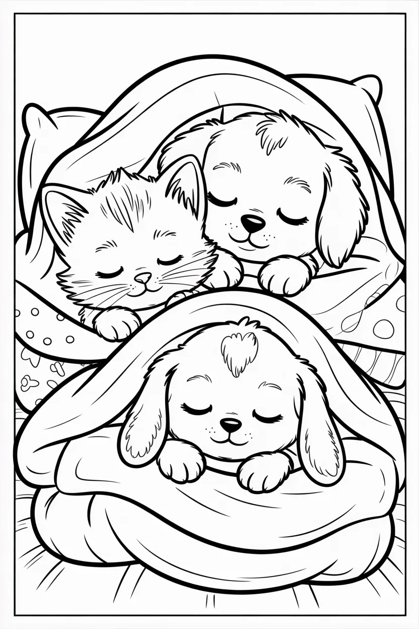 Baby animals Design 4 - Baby Animals Coloring Pages Free Printable
