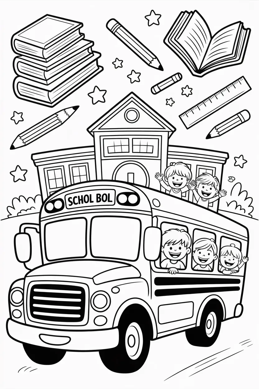 Back school Design 1 - Back to School Coloring Pages Free Printable