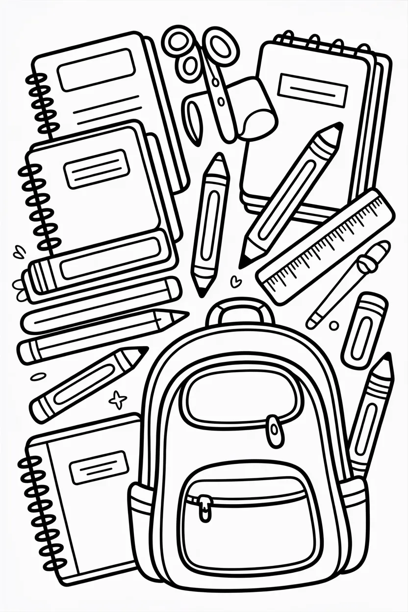 Back school Design 2 - Back to School Coloring Pages Free Printable (2)