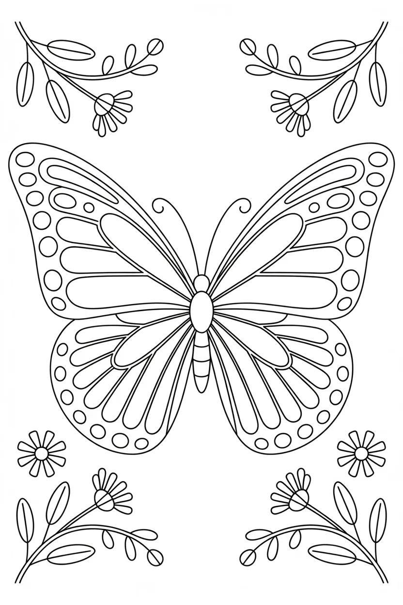 Butterfly autumn anglewing - Butterfly Coloring Pages Free Printable for Kids - Beaut