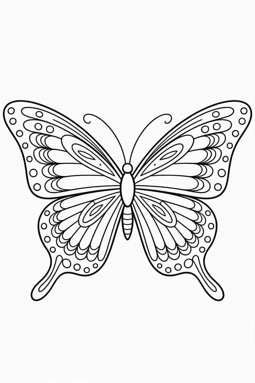 Butterfly dreamy painted lady - Butterfly Coloring Pages Free Printable for Kids - Beaut