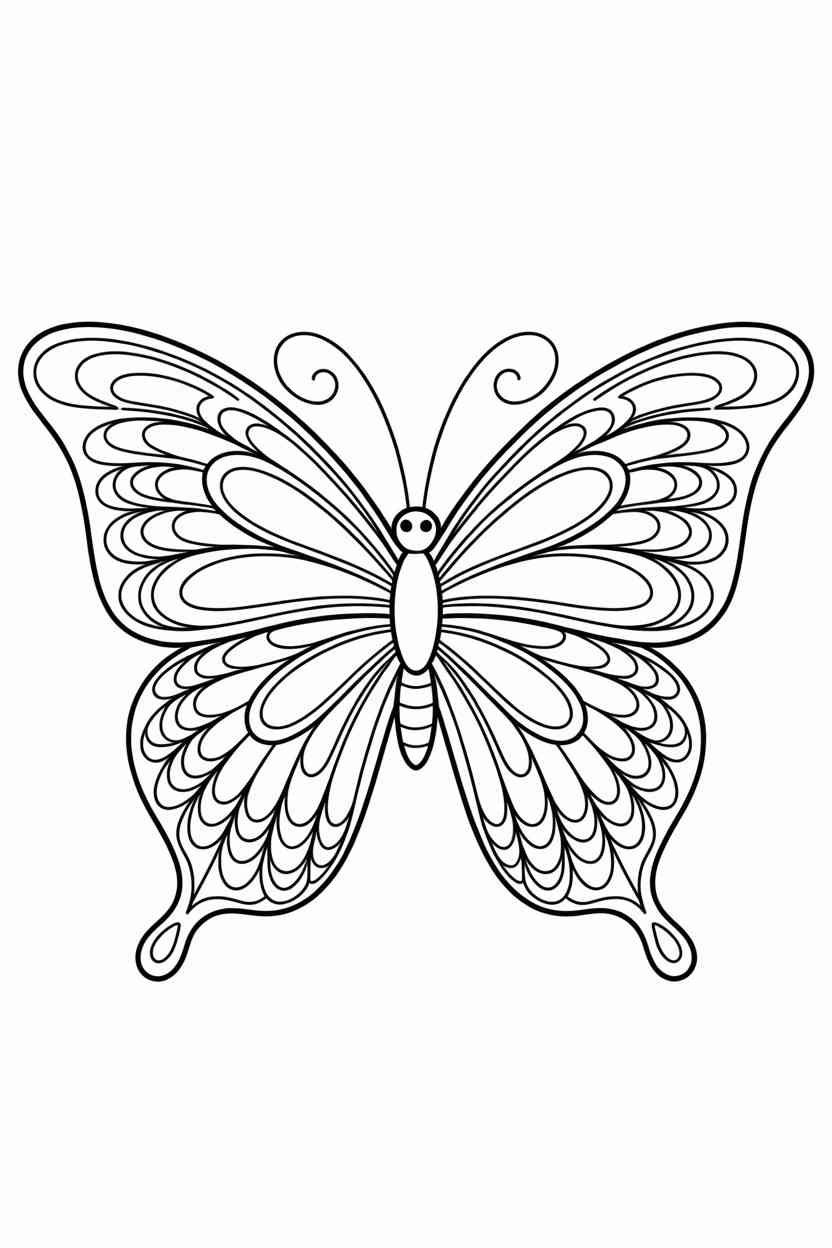 Butterfly pastel monarch - Butterfly Coloring Pages Free Printable for Kids - Beaut