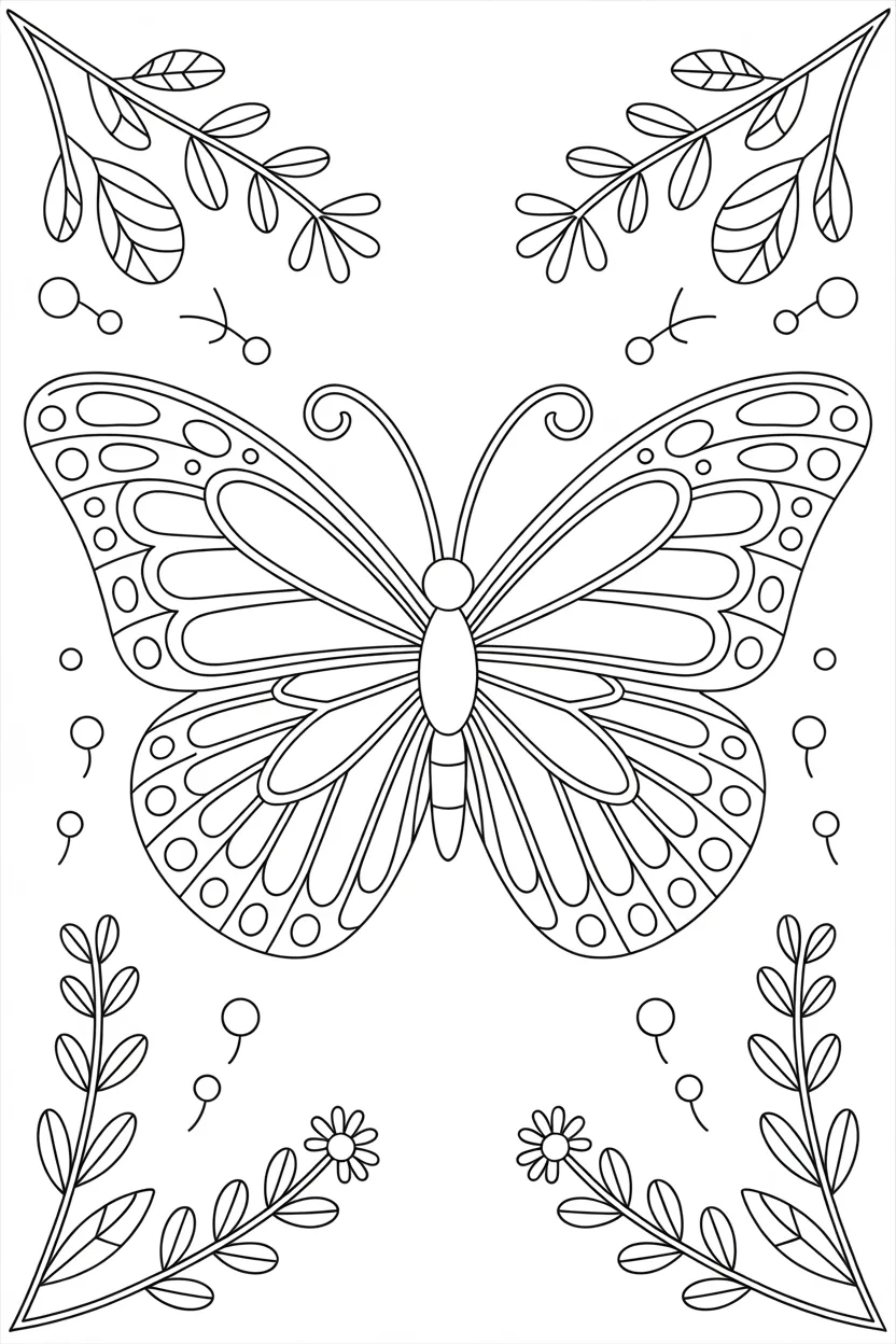 Butterfly woodland checkerspot - Butterfly Coloring Pages Free Printable for Kids - Beaut